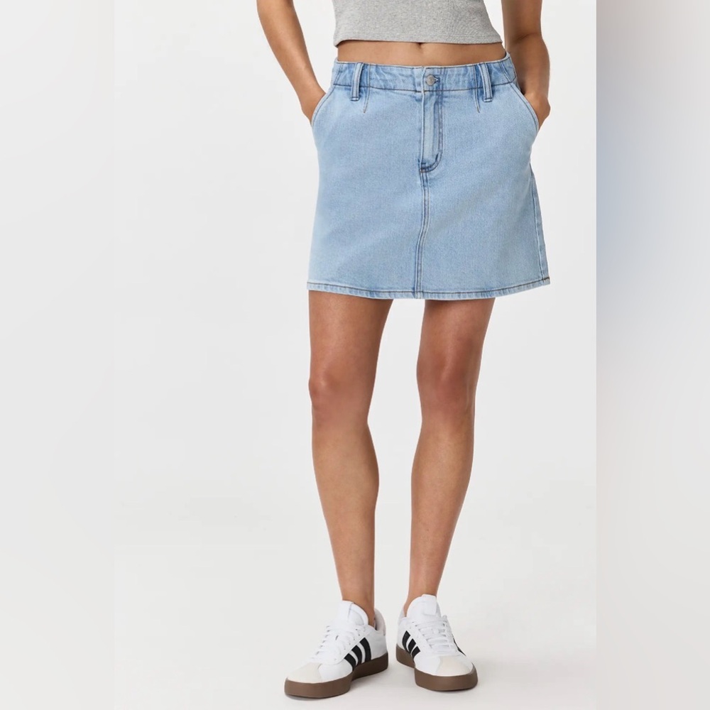 Quince Stretch Denim Mini Skirt- 32